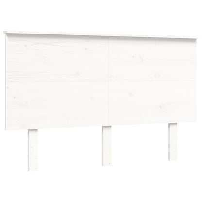 Giroletto con Testiera Bianco 140x190 cm in Legno Massello - homemem39