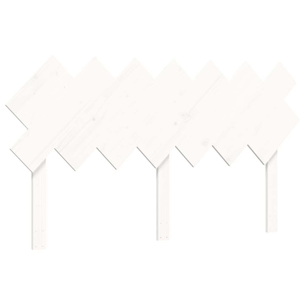 Giroletto con Testiera Bianco 140x190 cm in Legno Massello