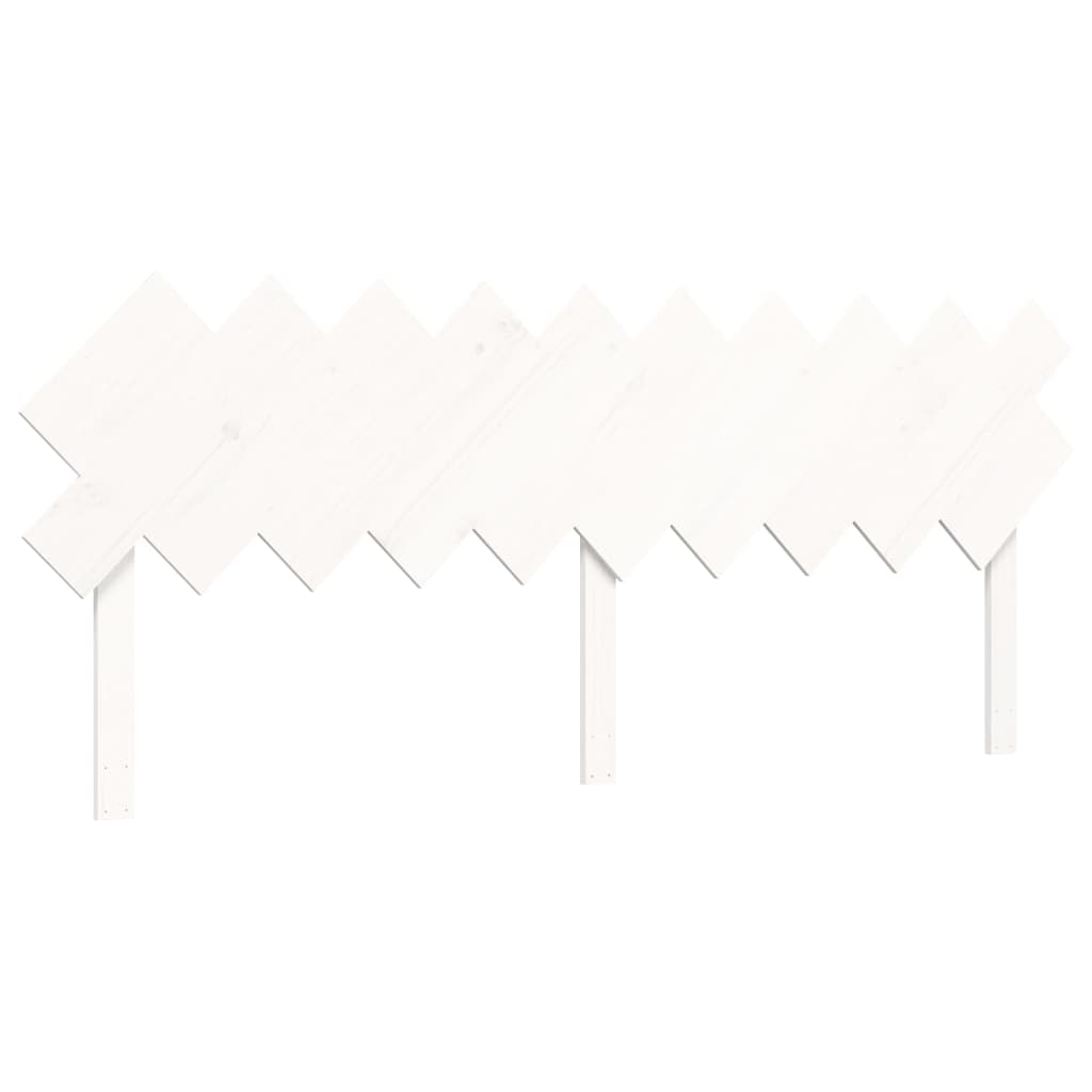 Giroletto con Testiera Bianco 200x200 cm in Legno Massello