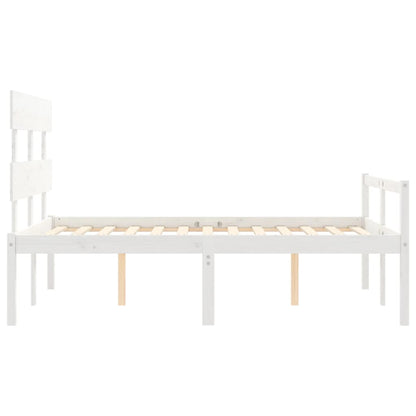 Letto per Anziani Bianco Testiera Small Double Legno Massello | homemem39