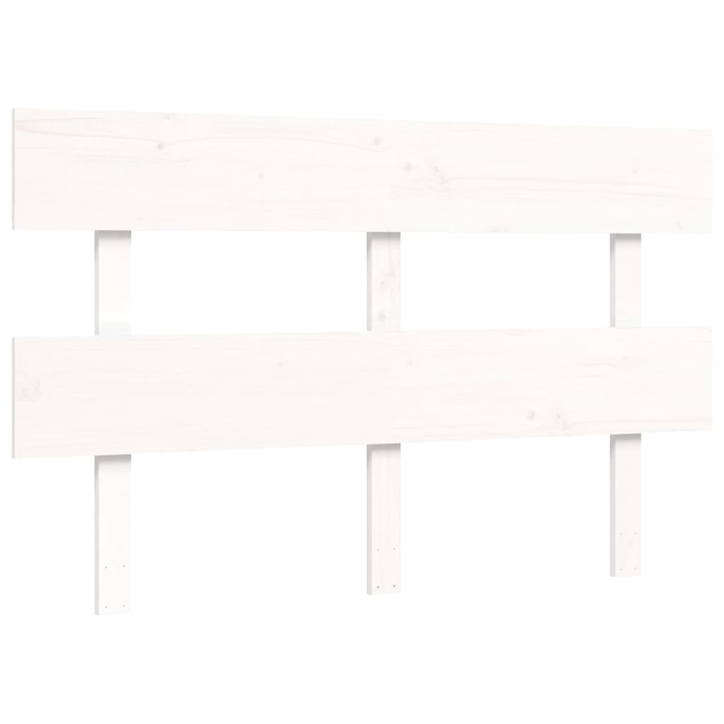 Letto per Anziani con Testiera Bianco 120x200 cm Legno Massello