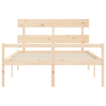 Letto per Anziani con Testiera 160x200 cm in Legno Massello
