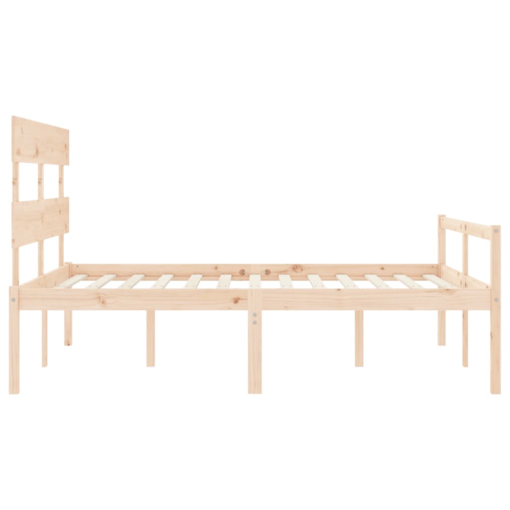 Letto per Anziani con Testiera 160x200 cm in Legno Massello