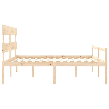 Letto per Anziani con Testiera 200x200 cm in Legno Massello