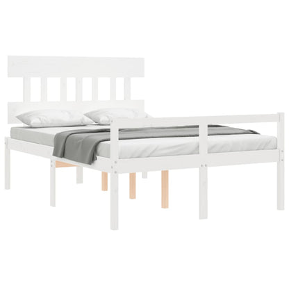 Letto per Anziani Bianco Testiera Small Double Legno Massello