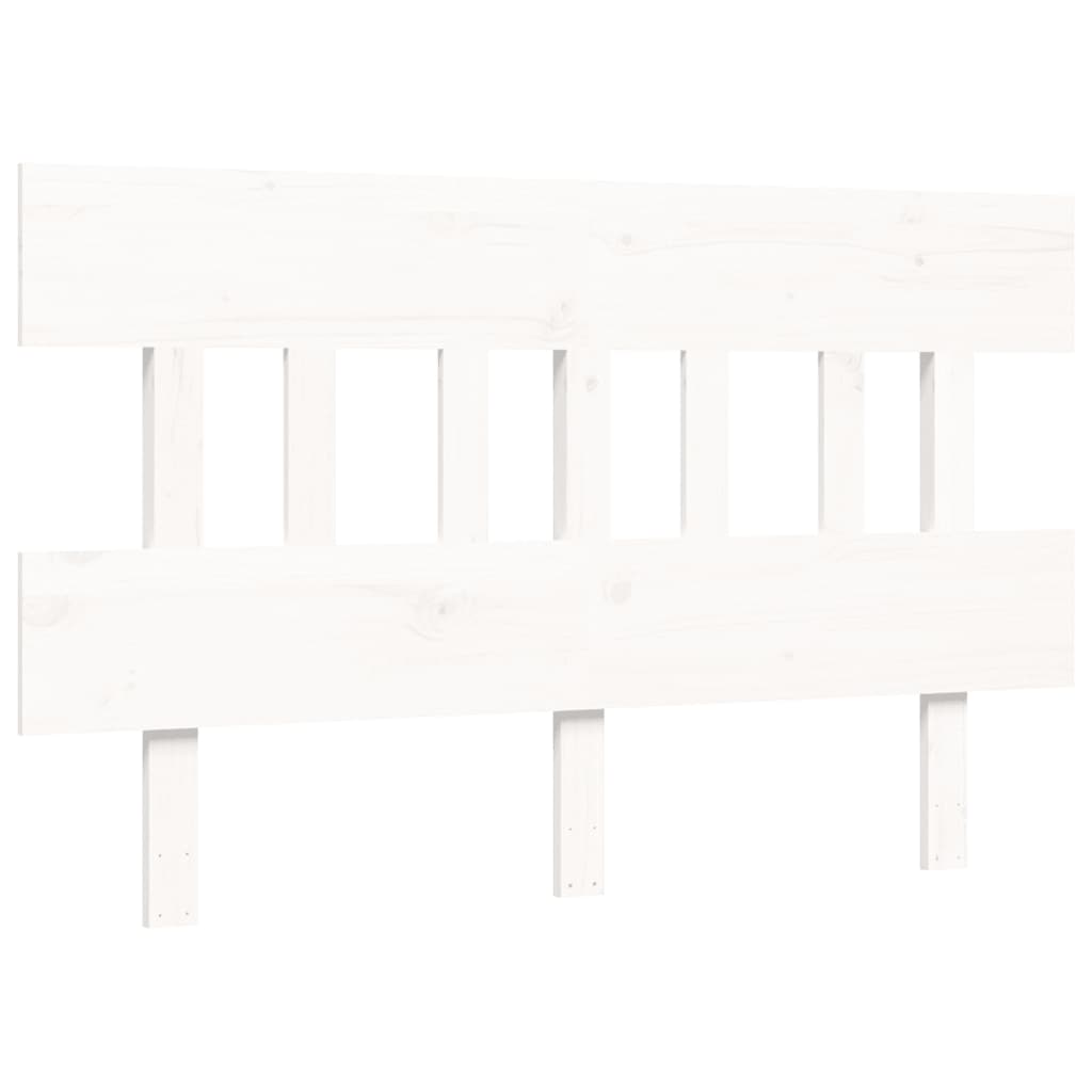 Letto per Anziani con Testiera Bianco 140x190 cm Legno Massello