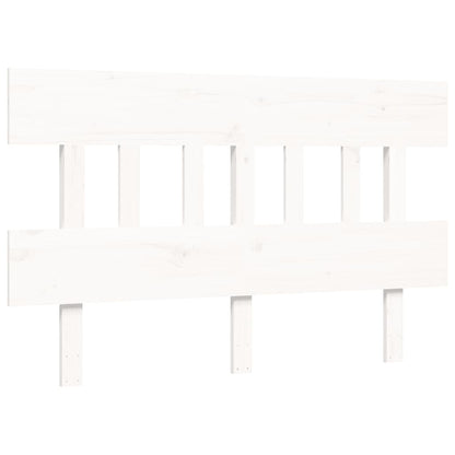 Letto per Anziani con Testiera Bianco 140x190 cm Legno Massello