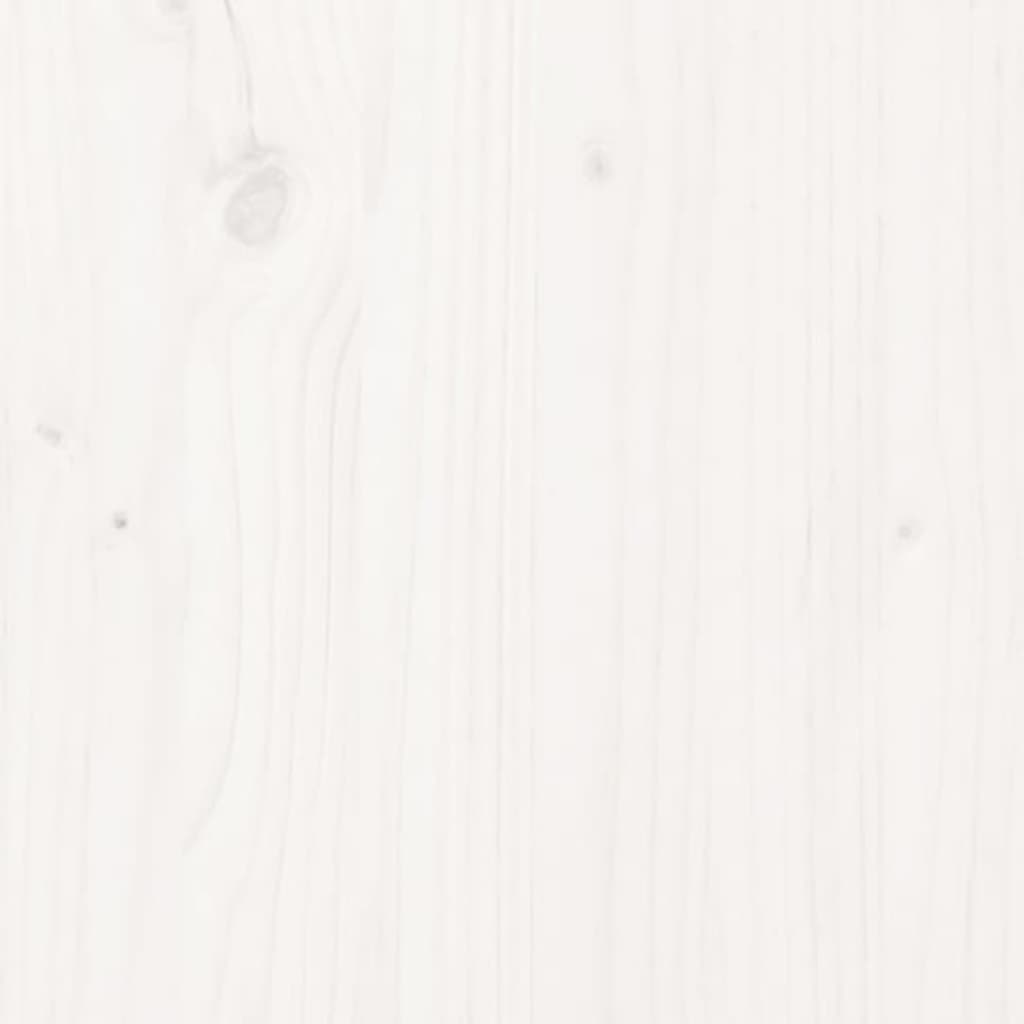 Letto per Anziani con Testiera Bianco 140x190 cm Legno Massello