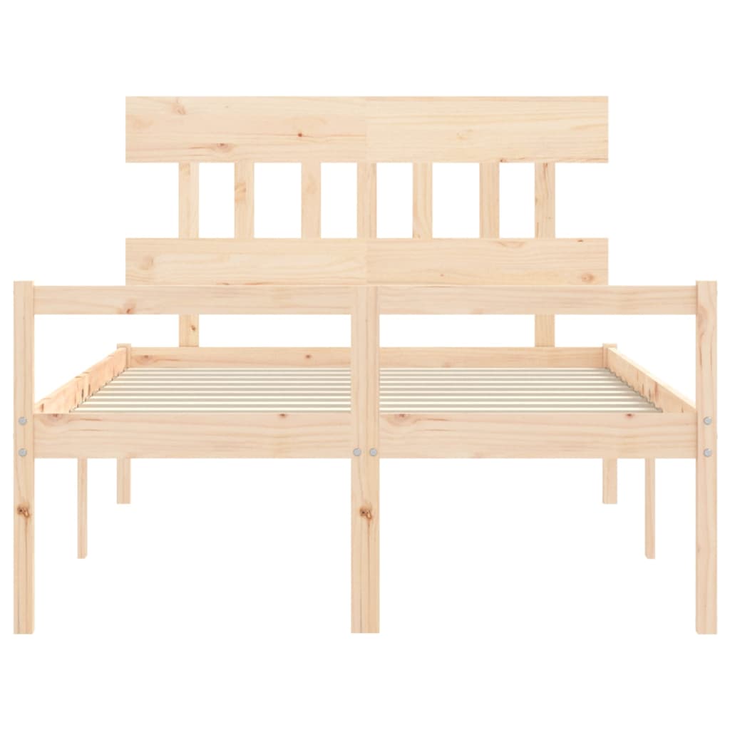 Letto per Anziani con Testiera 120x200 cm in Legno Massello