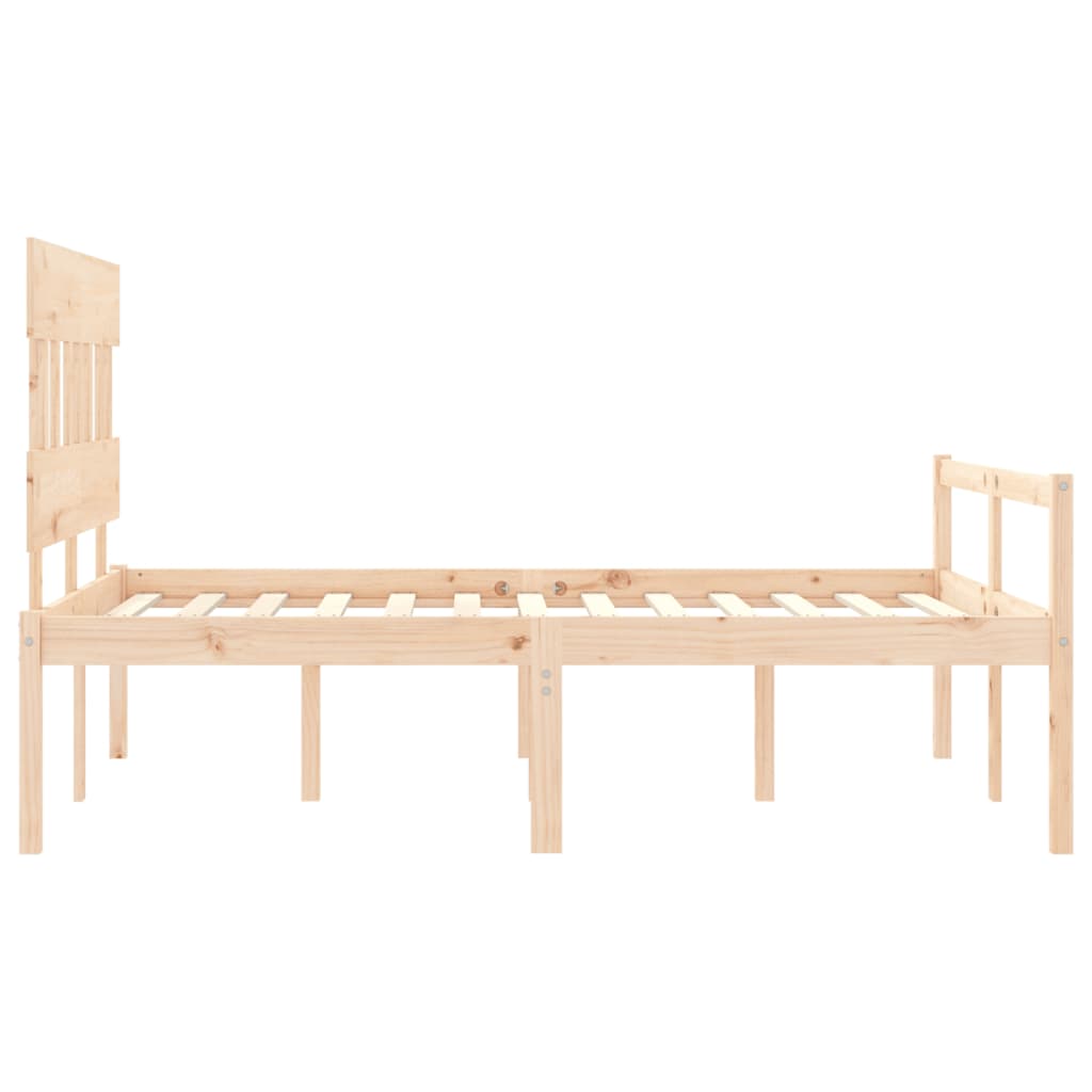 Letto per Anziani con Testiera 120x200 cm in Legno Massello