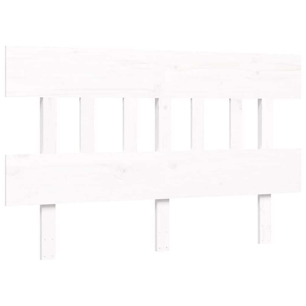 Letto per Anziani con Testiera Bianco 120x200 cm Legno Massello
