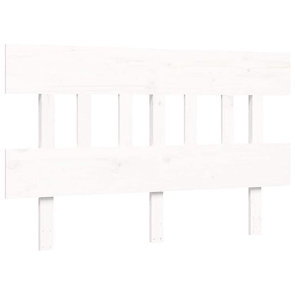 Letto per Anziani con Testiera Bianco 120x200 cm Legno Massello