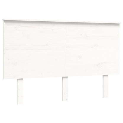 Letto per Anziani con Testiera Bianco 120x200 cm Legno Massello