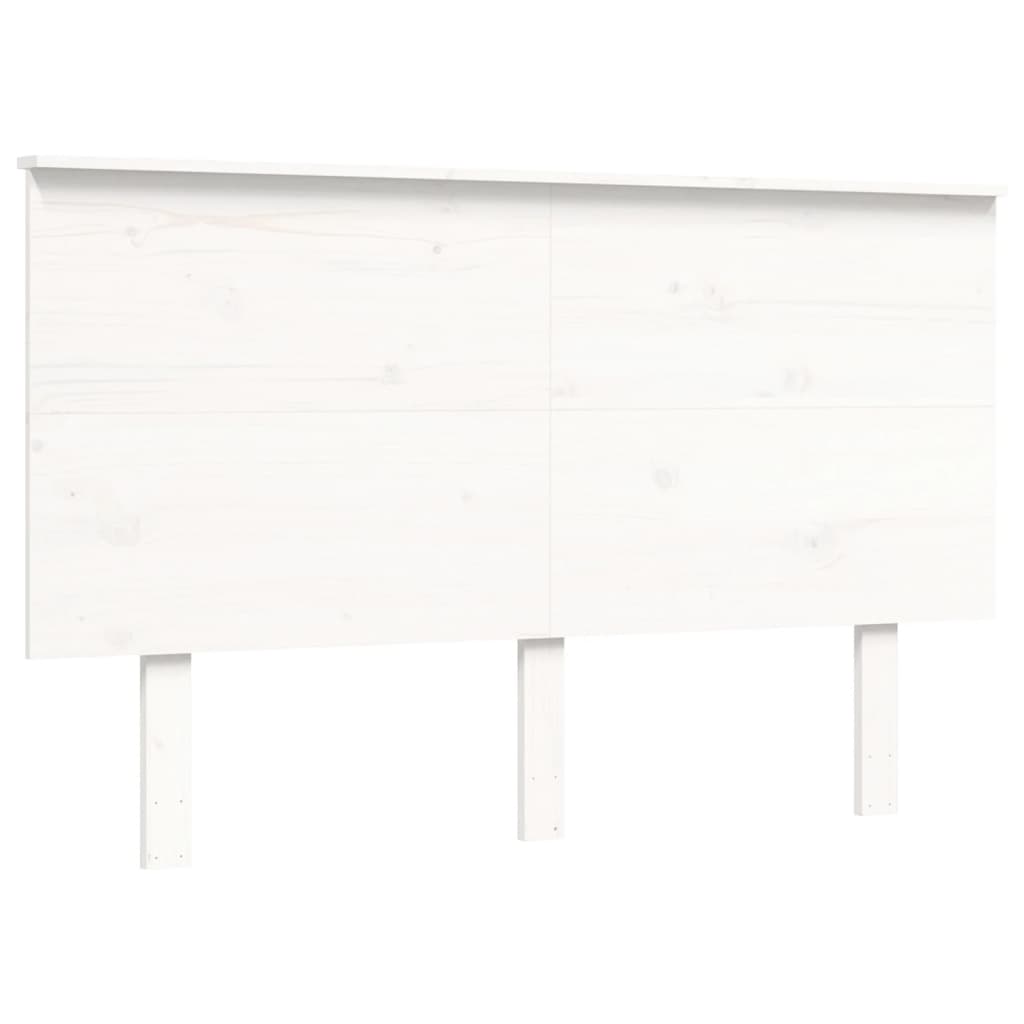 Letto per Anziani con Testiera Bianco 140x200 cm Legno Massello