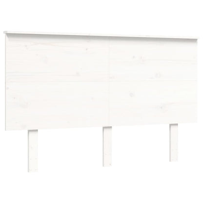 Letto per Anziani con Testiera Bianco 140x200 cm Legno Massello