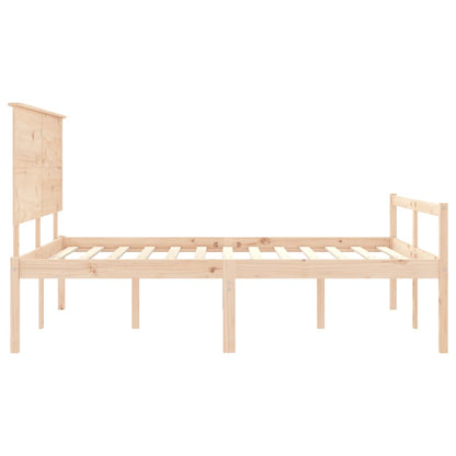 Letto per Anziani con Testiera 160x200 cm in Legno Massello