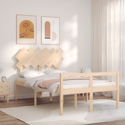 Letto per Anziani con Testiera 120x200 cm in Legno Massello