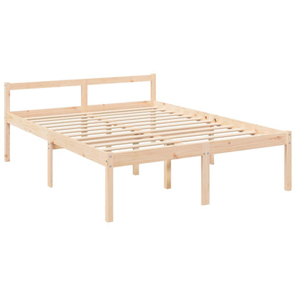 Letto per Anziani con Testiera 160x200 cm in Legno Massello