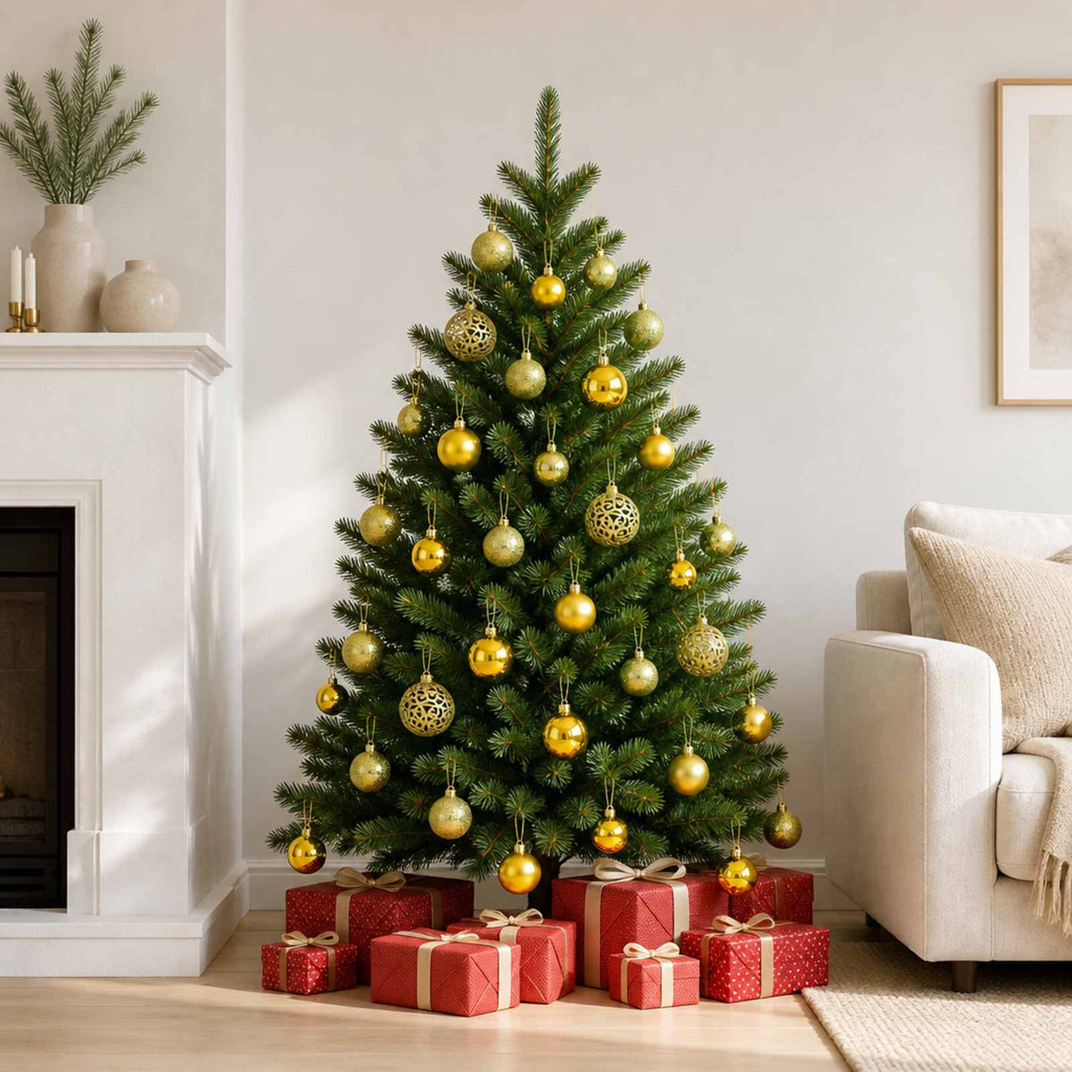 Palline di Natale 100 pz Verde Chiaro 3 / 4 / 6 cm