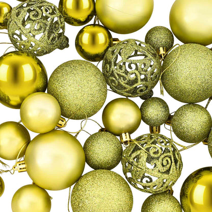 Palline di Natale 100 pz Verde Chiaro 3 / 4 / 6 cm