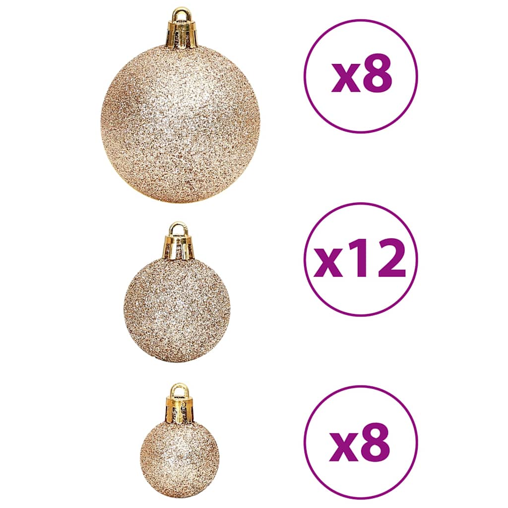 Palline di Natale 100 pz Champagne e Marrone 3 / 4 / 6 cm | homemem39