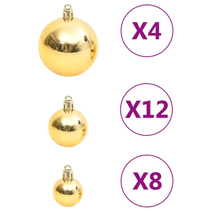 Set Palline di Natale 111 pz Oro in Polistirene | homemem39