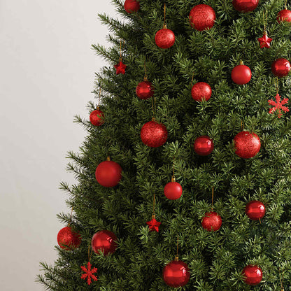 Set Palline di Natale 111 pz Rosso in Polistirene | homemem39