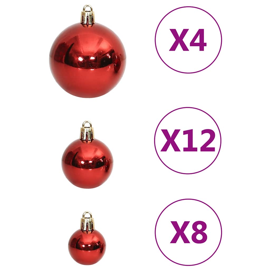 Set Palline di Natale 111 pz Rosso in Polistirene | homemem39