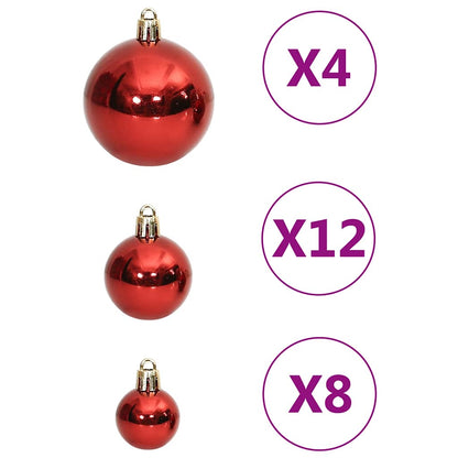 Set Palline di Natale 111 pz Rosso in Polistirene | homemem39