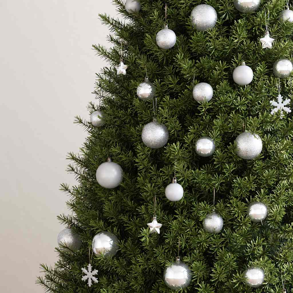 Set Palline di Natale 111 pz Argento in Polistirene | homemem39