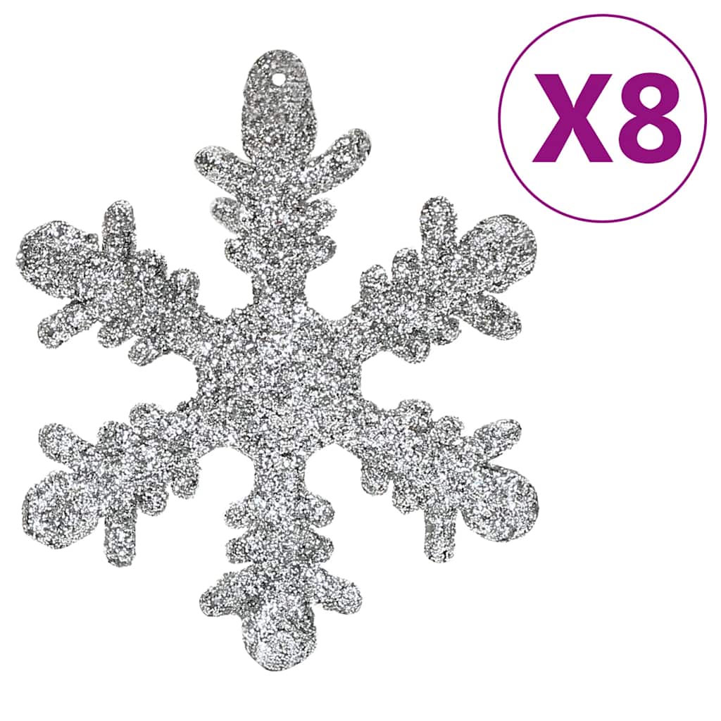 Set Palline di Natale 111 pz Argento in Polistirene | homemem39