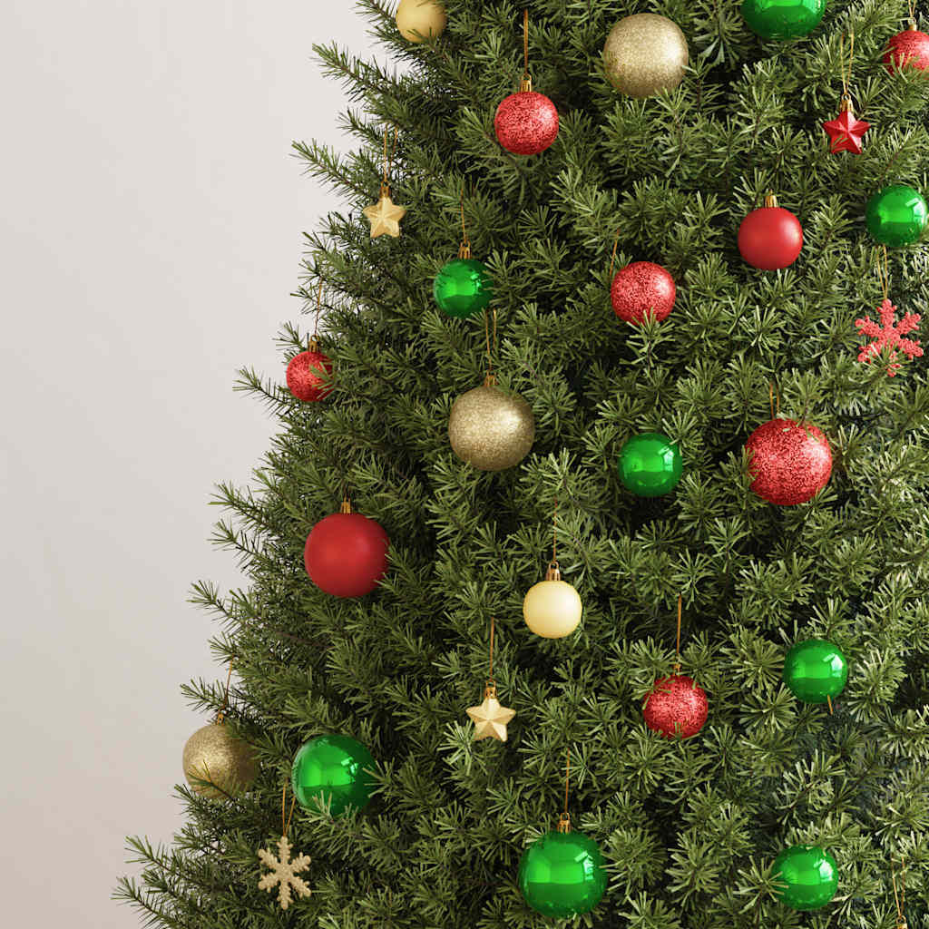 Set Palline di Natale 112 pz Rosso / Verde / Oro in Polistirene