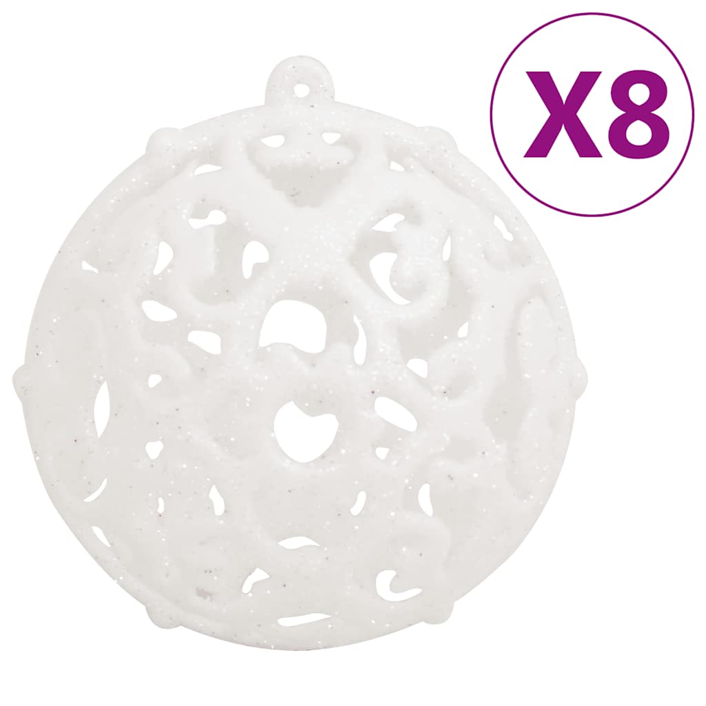Set Palline di Natale 111 pz Bianco in Polistirene | homemem39