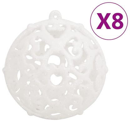 Set Palline di Natale 111 pz Bianco in Polistirene | homemem39