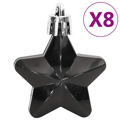 Set Palline di Natale 111 pz Nero in Polistirene | homemem39