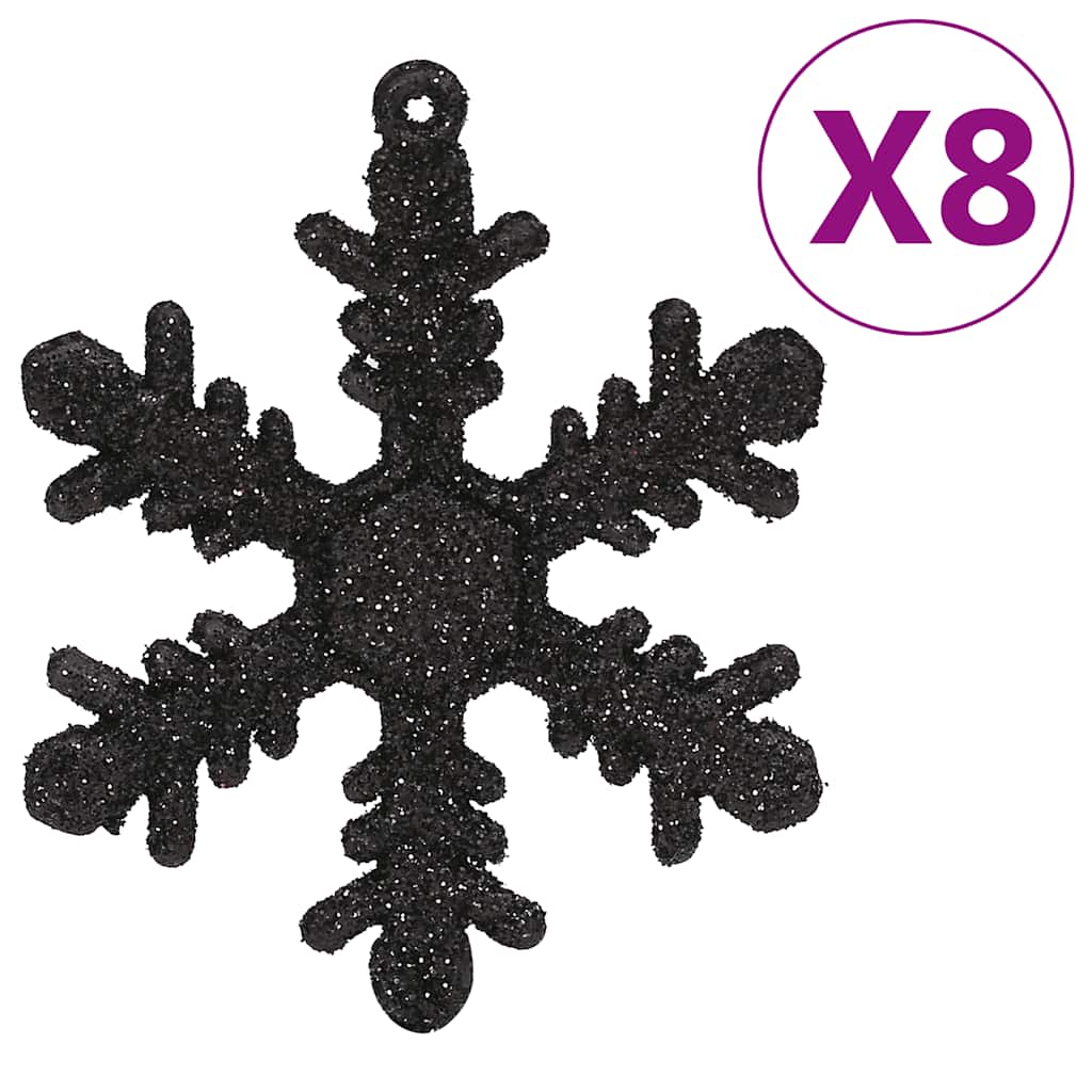 Set Palline di Natale 111 pz Nero in Polistirene | homemem39