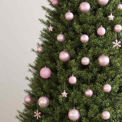 Set Palline di Natale 111 pz Rosa in Polistirene | homemem39