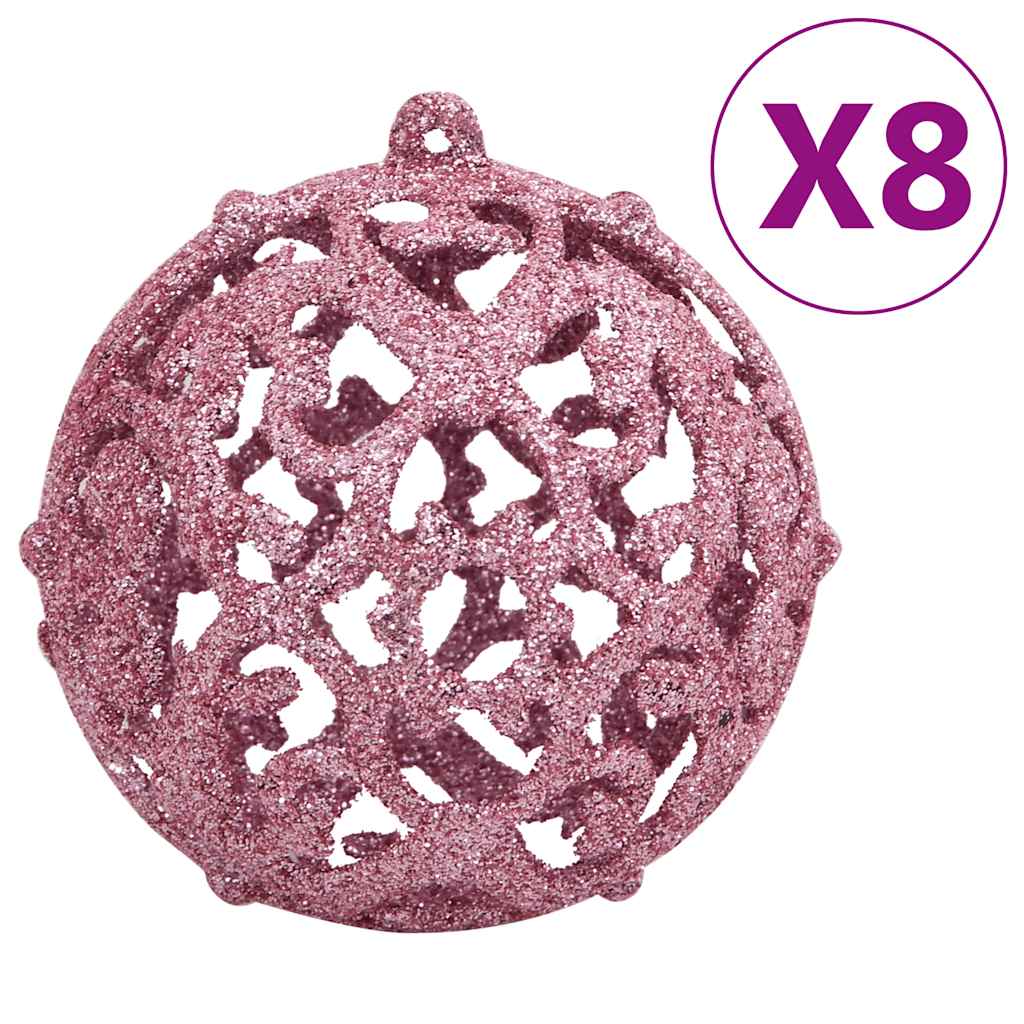 Set Palline di Natale 111 pz Rosa in Polistirene | homemem39