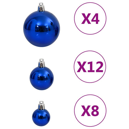 Set Palline di Natale 111 pz Blu in Polistirene | homemem39