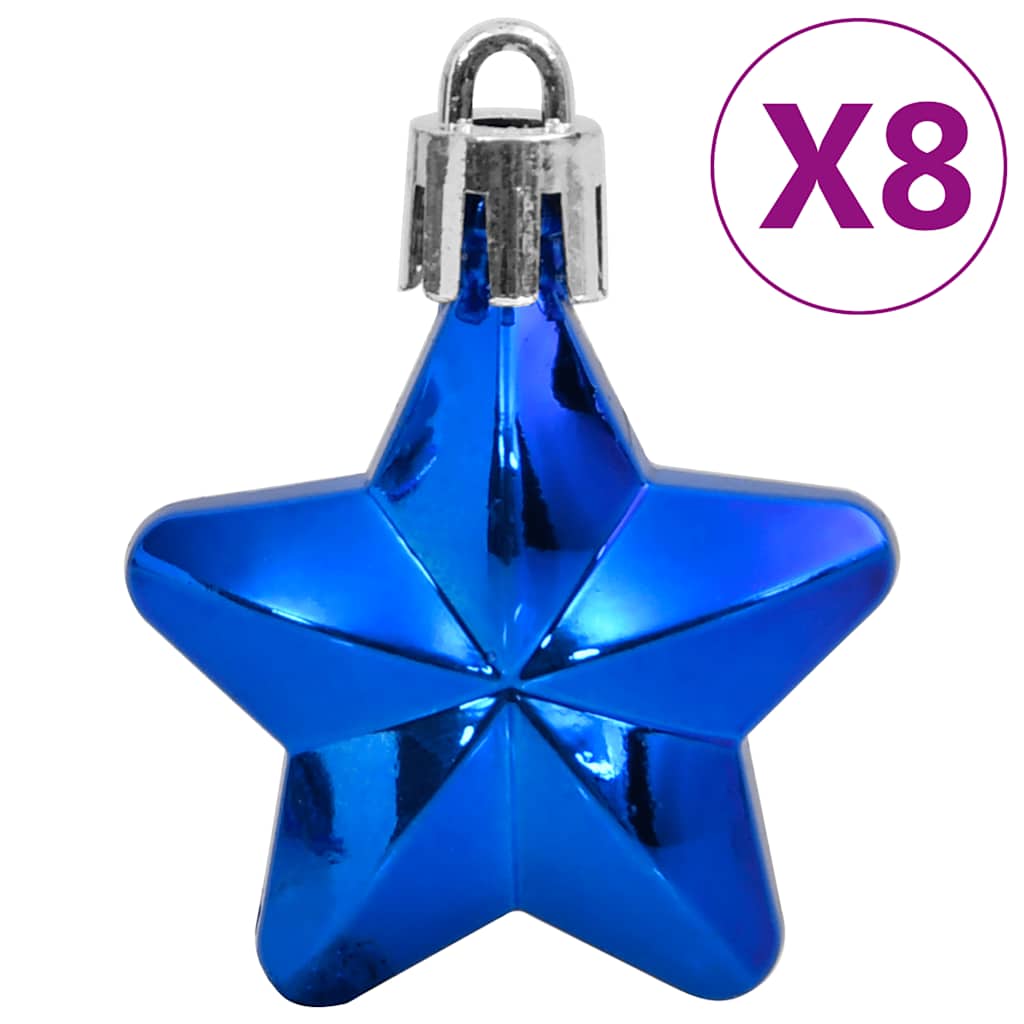 Set Palline di Natale 111 pz Blu in Polistirene | homemem39