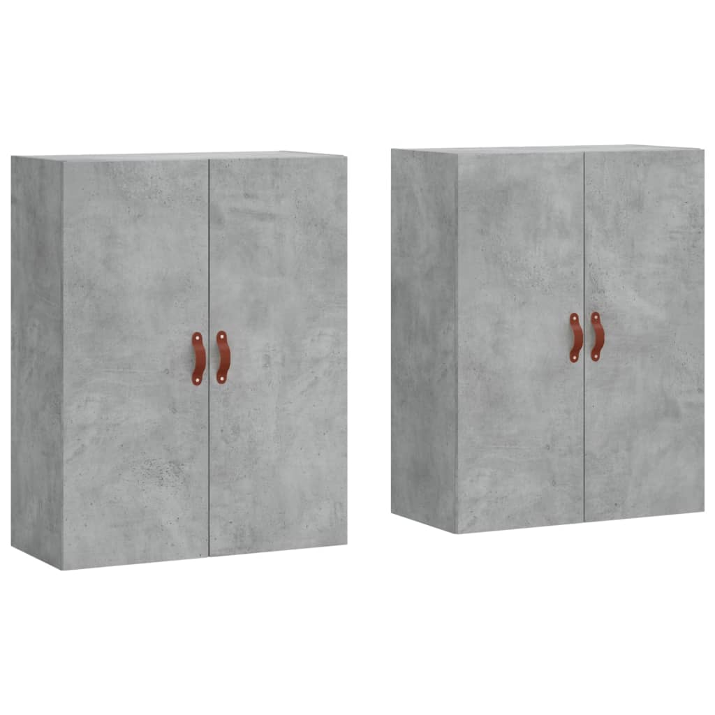 Mobili a Parete 2 pz Grigio Cemento 69,5x34x90 cm - homemem39