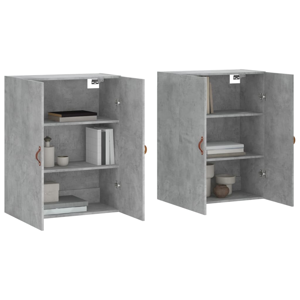 Mobili a Parete 2 pz Grigio Cemento 69,5x34x90 cm - homemem39