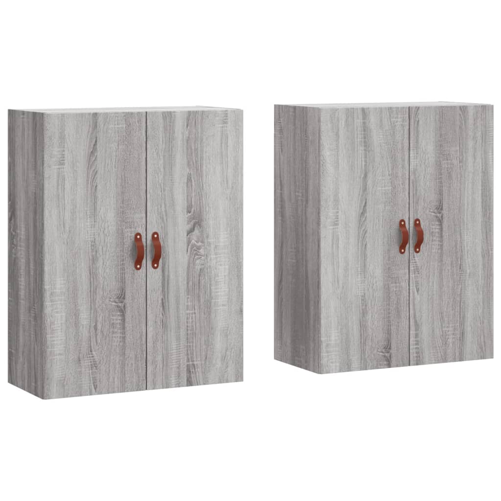Mobili a Parete 2 pz Grigio Sonoma 69,5x34x90 cm - homemem39