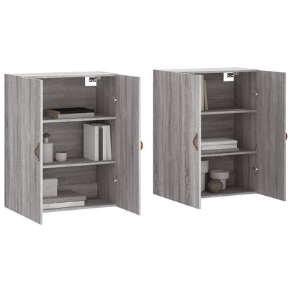 Mobili a Parete 2 pz Grigio Sonoma 69,5x34x90 cm - homemem39