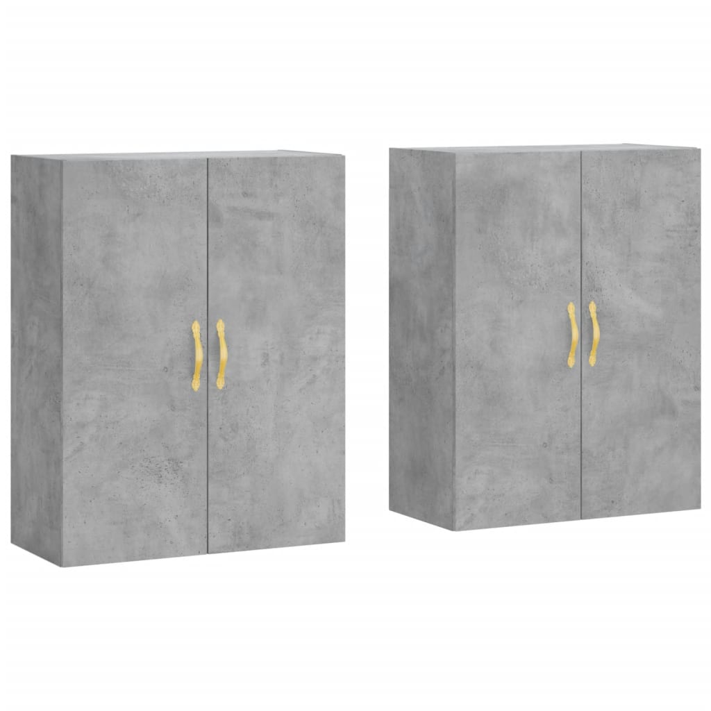 Mobili a Parete 2 pz Grigio Cemento 69,5x34x90 cm - homemem39