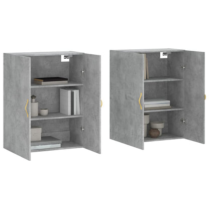 Mobili a Parete 2 pz Grigio Cemento 69,5x34x90 cm - homemem39