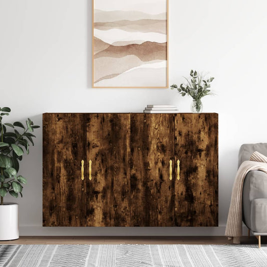 Mobili a Parete 2 pz Rovere Fumo 69,5x34x90 cm - homemem39