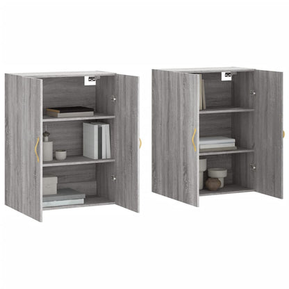 Mobili a Parete 2 pz Grigio Sonoma 69,5x34x90 cm - homemem39
