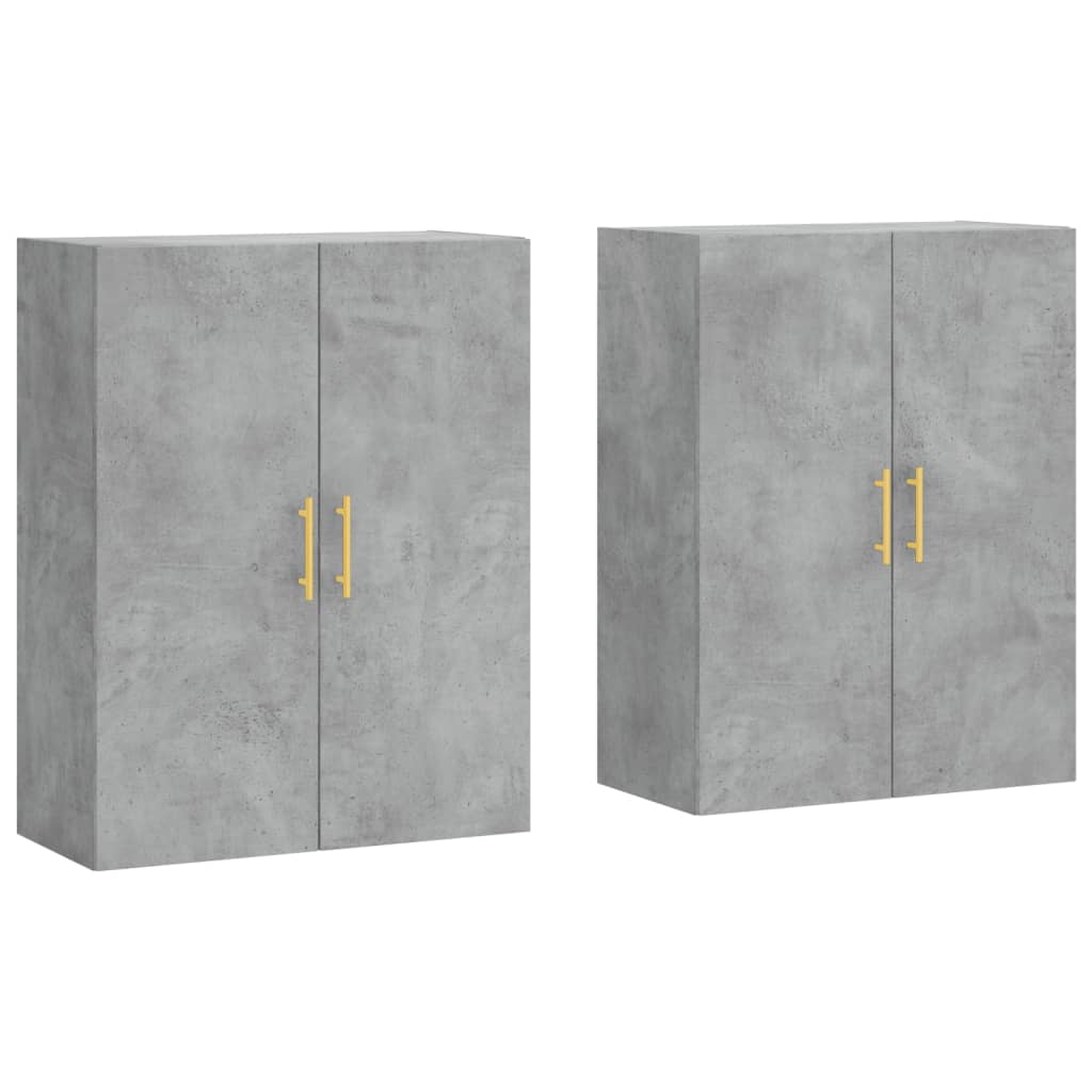 Mobili a Parete 2 pz Grigio Cemento 69,5x34x90 cm - homemem39