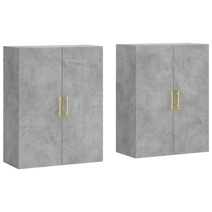 Mobili a Parete 2 pz Grigio Cemento 69,5x34x90 cm - homemem39